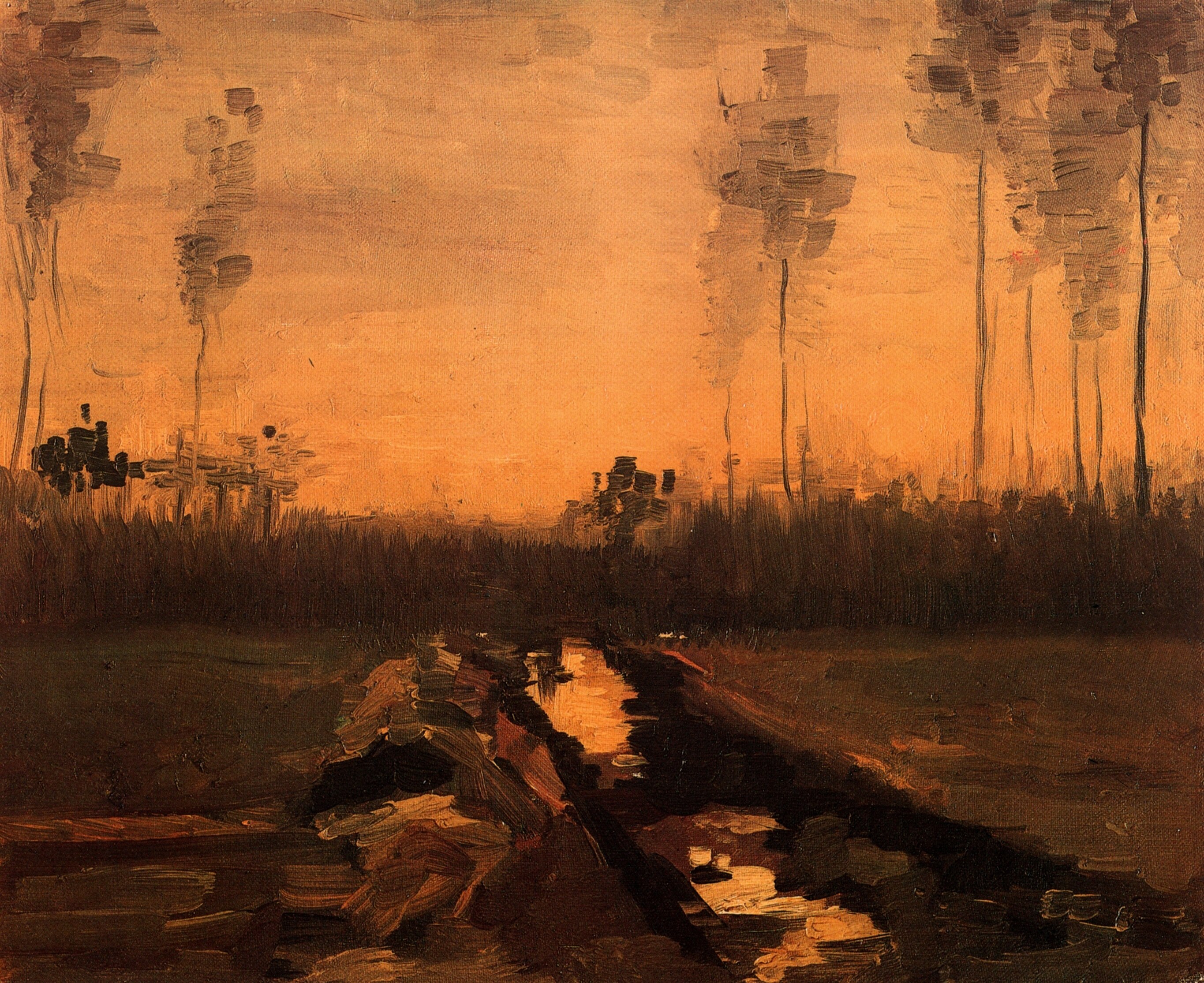 Картина Ван Гога Сумеречный пейзаж 1885